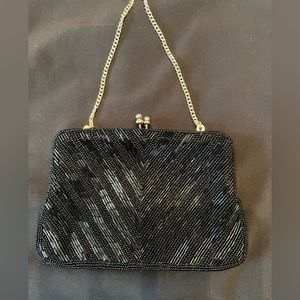 Vintage 1950’s Black Beaded Clutch